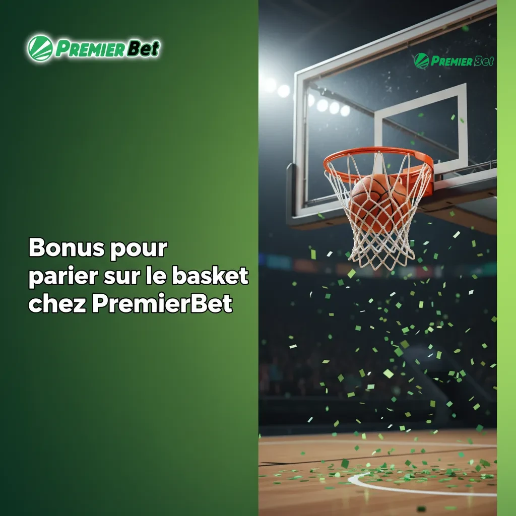 Bannière PremierBet: bonus de bienvenue basket sur premier dépôt; paris pré-match et live comptent; conditions s’appliquent.