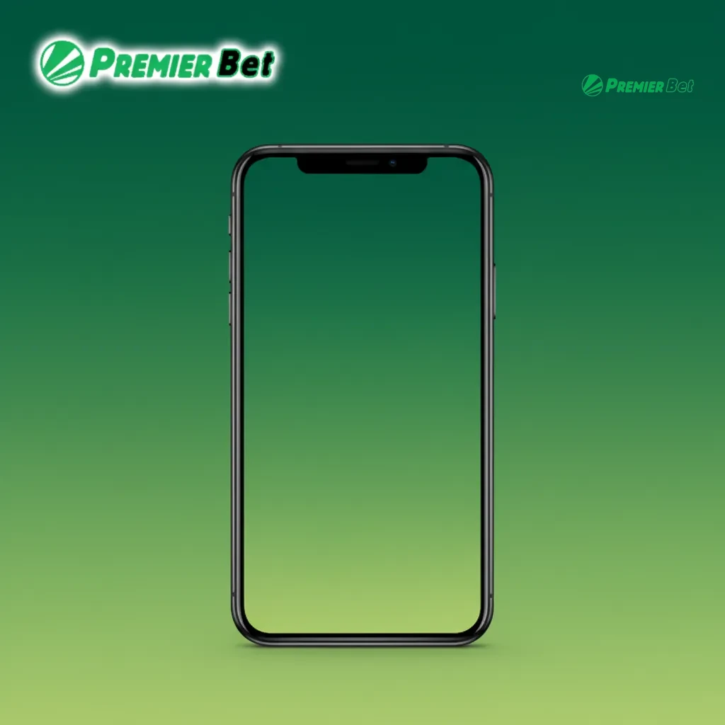 Interface mobile PremierBet simple et lisible, avec accès rapide aux marchés, coupons et caisse en 1-2 tapes.