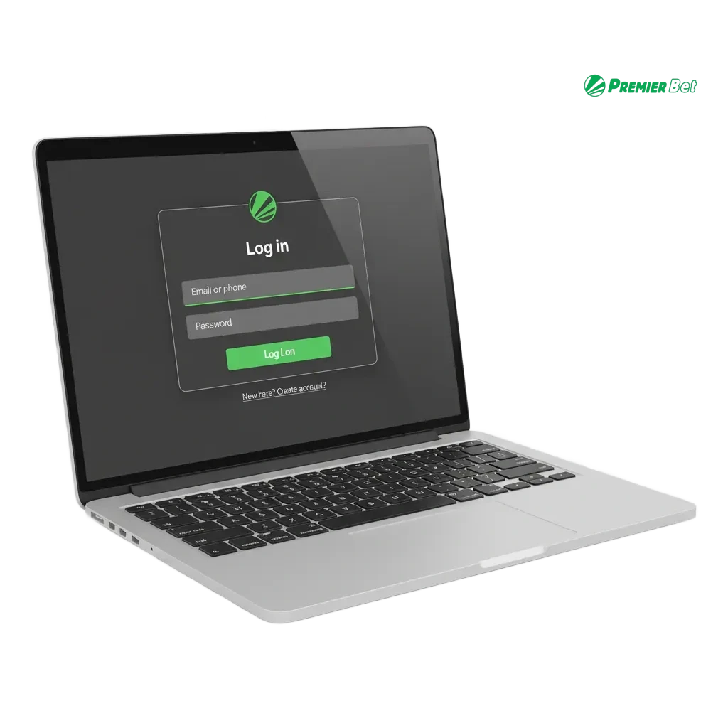 Page de connexion PremierBet Mali avec champs e-mail/téléphone et mot de passe, options sécurité et 2FA