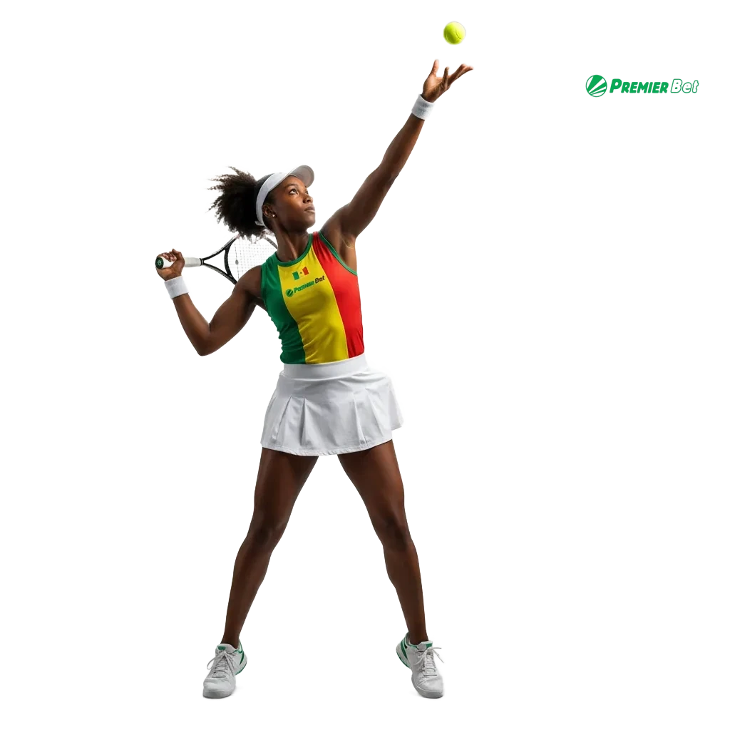 Bannière PremierBet Mali pour paris tennis en ligne, cotes en direct, marchés sets/jeux, bonus de bienvenue.