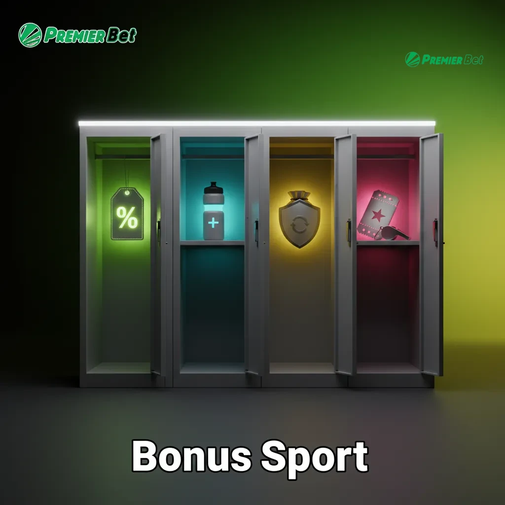 Offres Bonus Sport: ACCA Boost 750 %, Reload 25 %, remboursement combiné, Esports Booster 10 %.