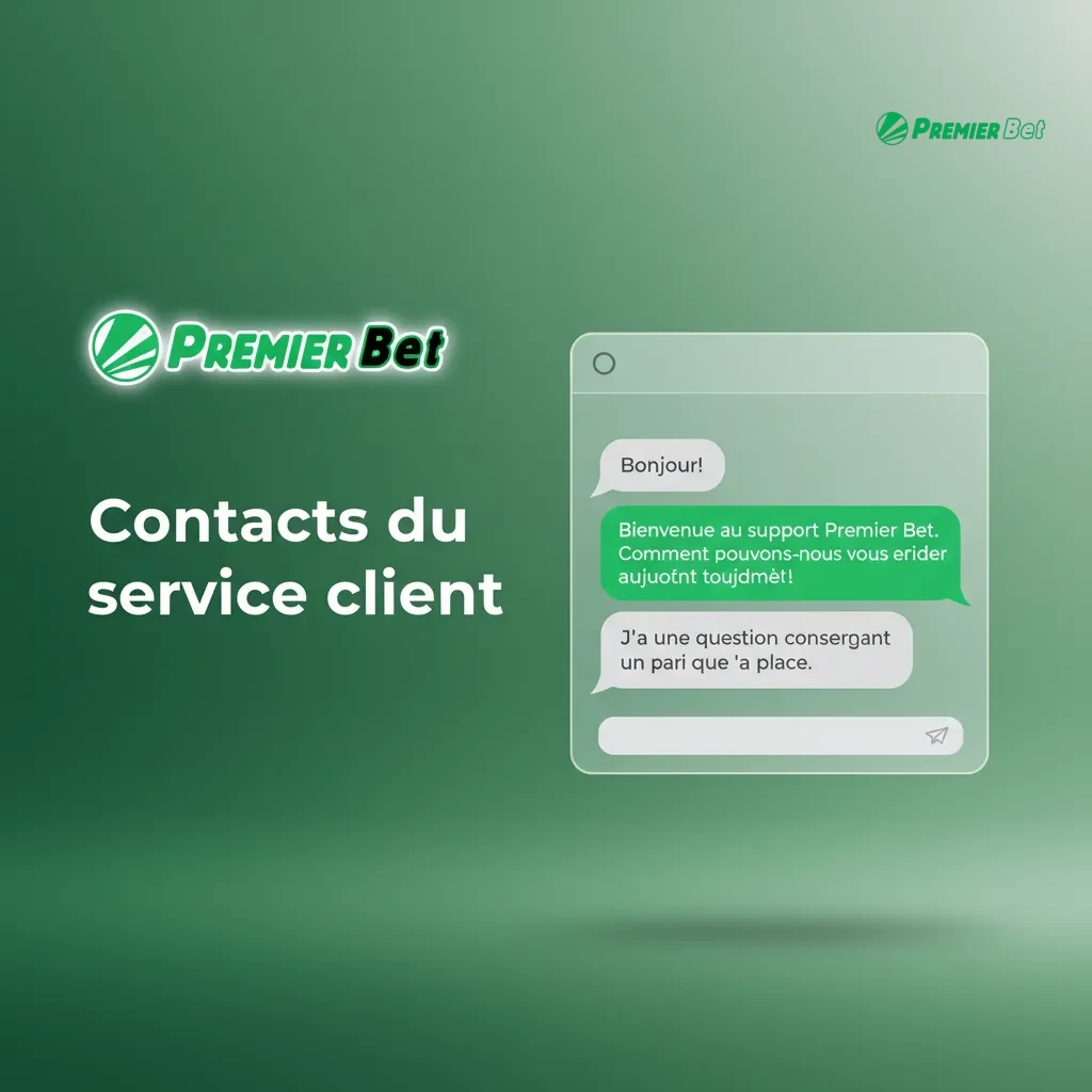 Contacts du service client: chat en direct via Aide, e-mail support@premierbet.com, centre d’aide sur premierbet.ml.