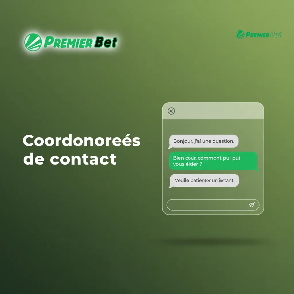Coordonnées de contact: assistance 24h/24 et 7j/7, chat, Centre d’aide, e-mail, réseaux sociaux et adresse PremierBet.