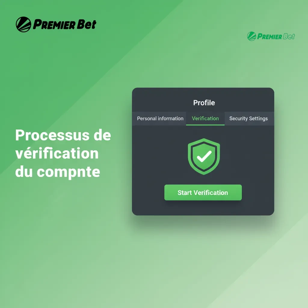 Processus de vérification du compte: contact (SMS/email), pièce d’identité, justificatif d’adresse, selfie, validation.