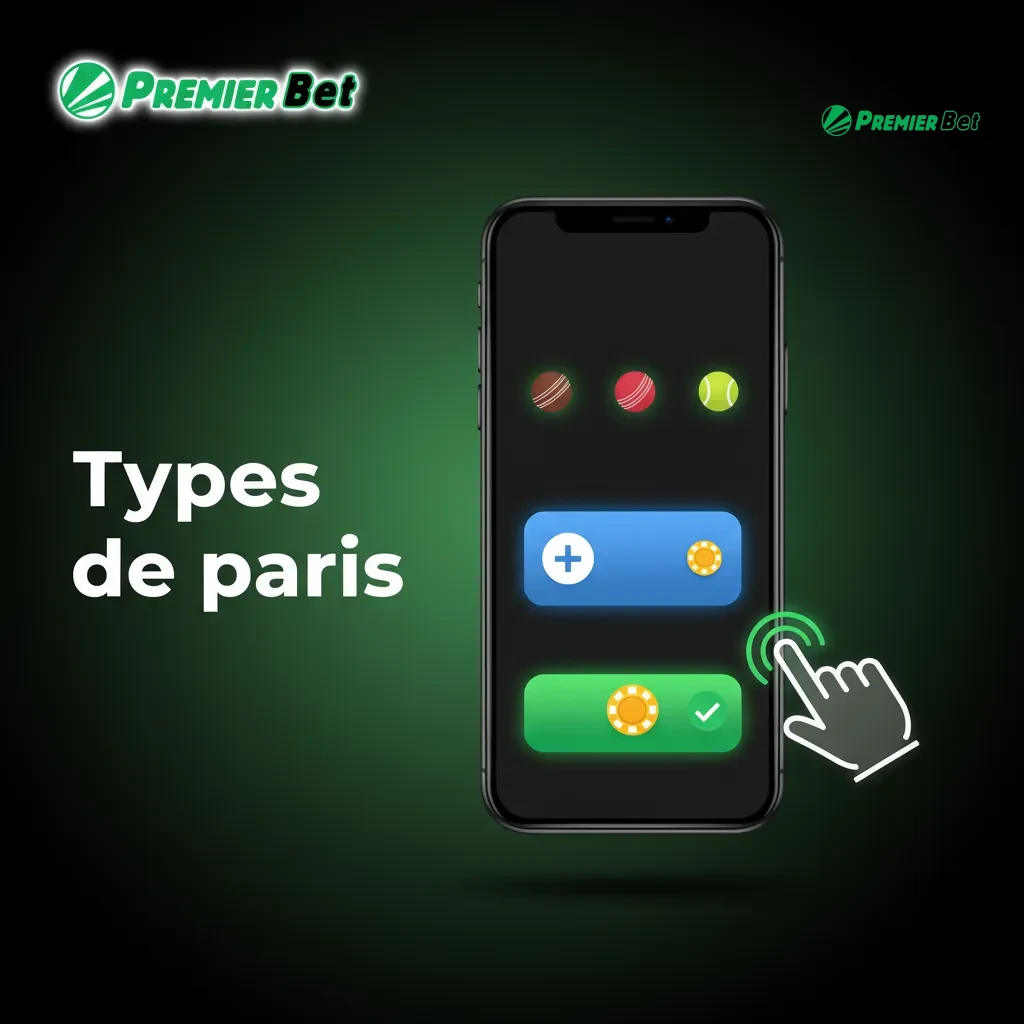 Infographie 'Types de paris' présentant pari simple, combiné et système, risques et gains selon objectifs et budget.