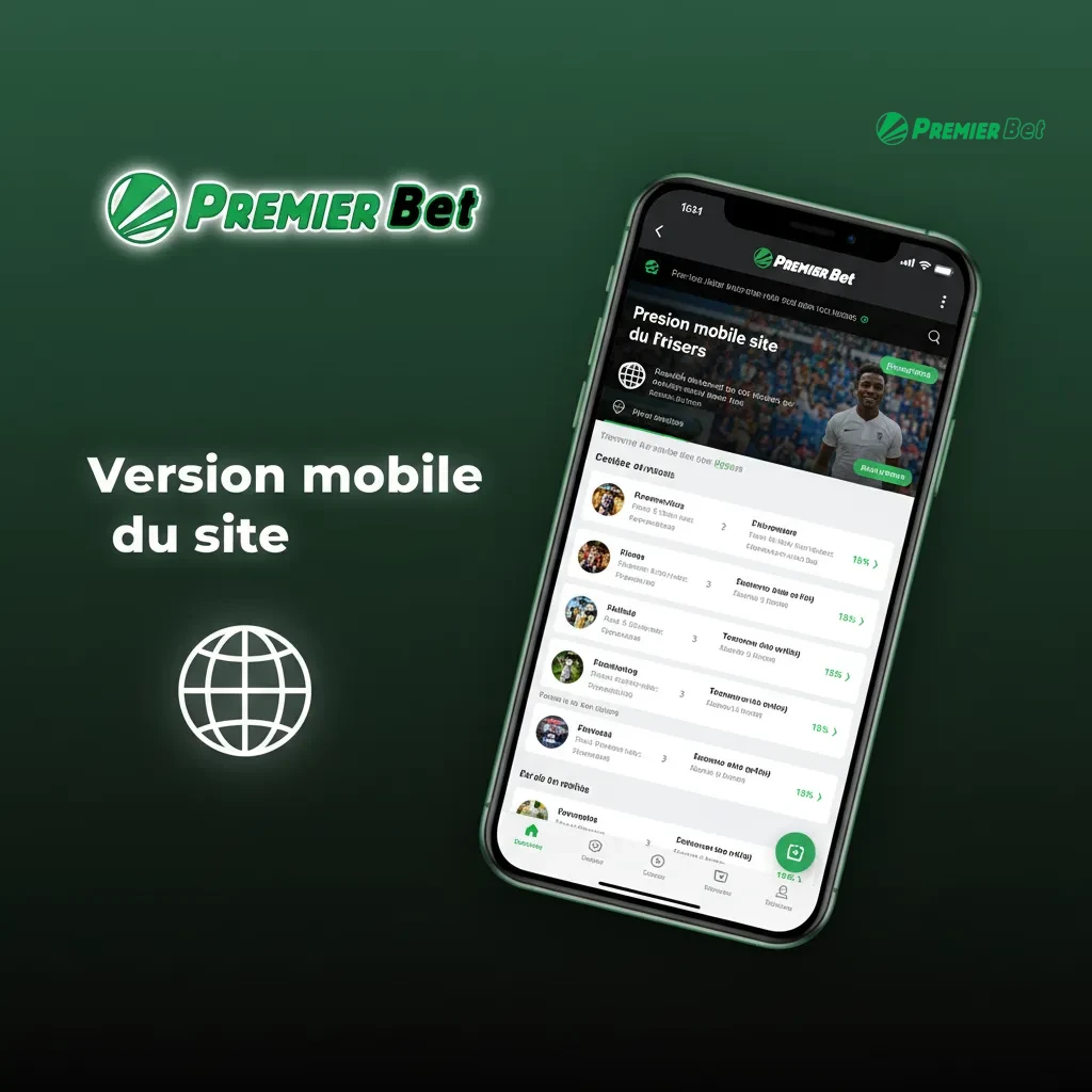 Aperçu du site mobile: interface pour parier à une main, cotes en temps réel, dépôt via Orange Money, Moov, Wave au Mali.