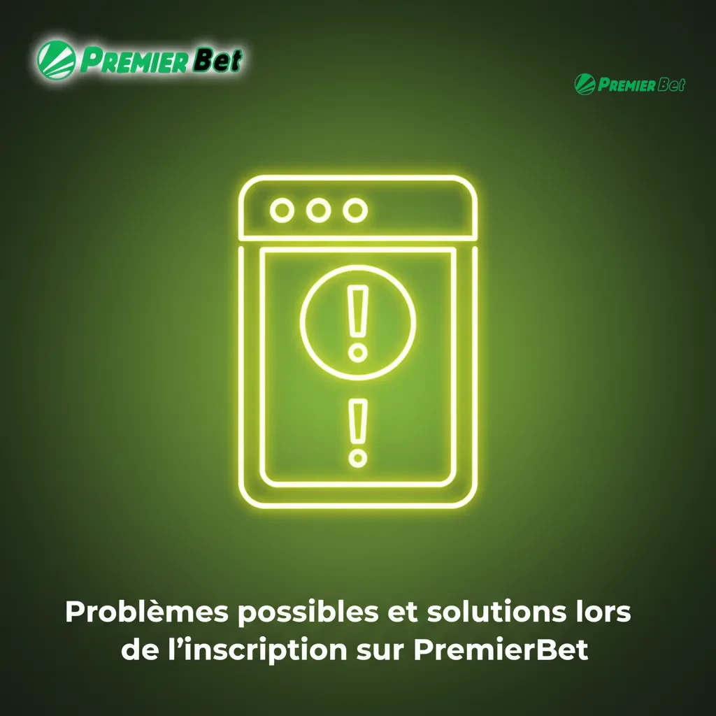 Tableau des problèmes et solutions d’inscription PremierBet: SMS non reçu, email introuvable, compte, données, vérif. ID.
