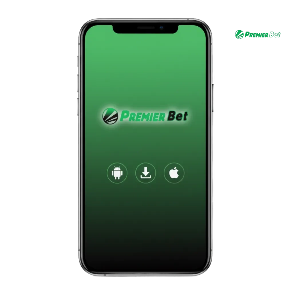 Capture de l’appli PremierBet pour Android et iOS, offre ACCA Boost jusqu’à 750%, paris rapides, téléchargement officiel.